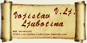 Vojislav Ljubotina vizit kartica